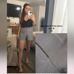 Houndstooth Print Women's Shorts